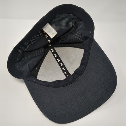 Under Armour Fitted Hat Black One Size Lightweight Emblem Logo 6 Panel