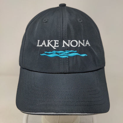 Lake Nona Slideback Hat Black One Size Adjustable Embroidered 6 Panel Core365