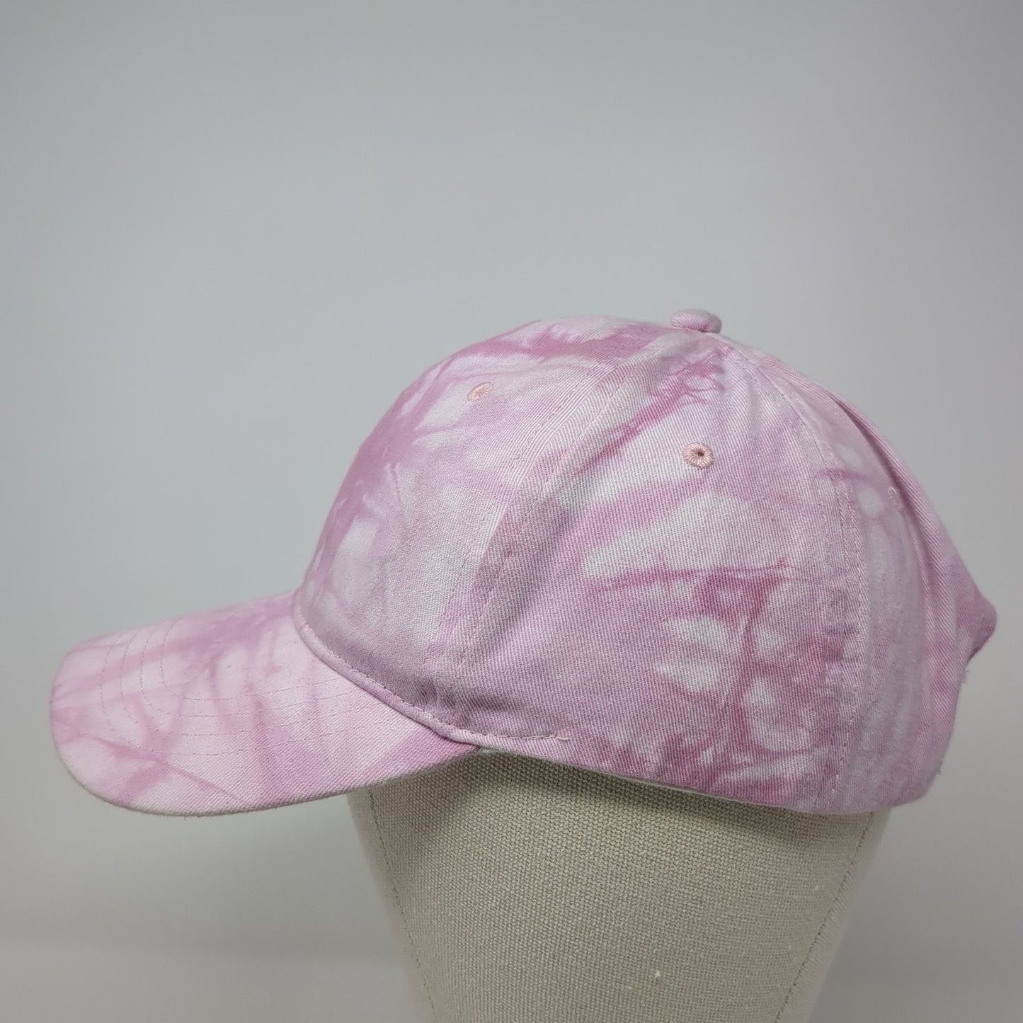 Unbranded Strapback Hat Pink One Size Adjustable Tie Dye Blank 6 Panel
