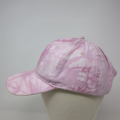 Unbranded Strapback Hat Pink One Size Adjustable Tie Dye Blank 6 Panel