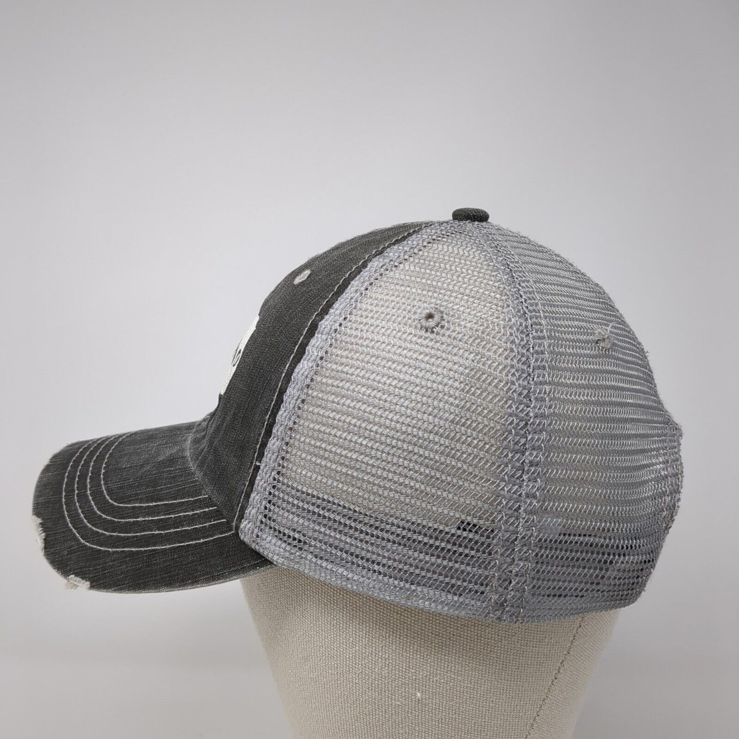 Home Strapback Mesh Back Trucker Hat Gray One Size Adjustable Loaded Lids