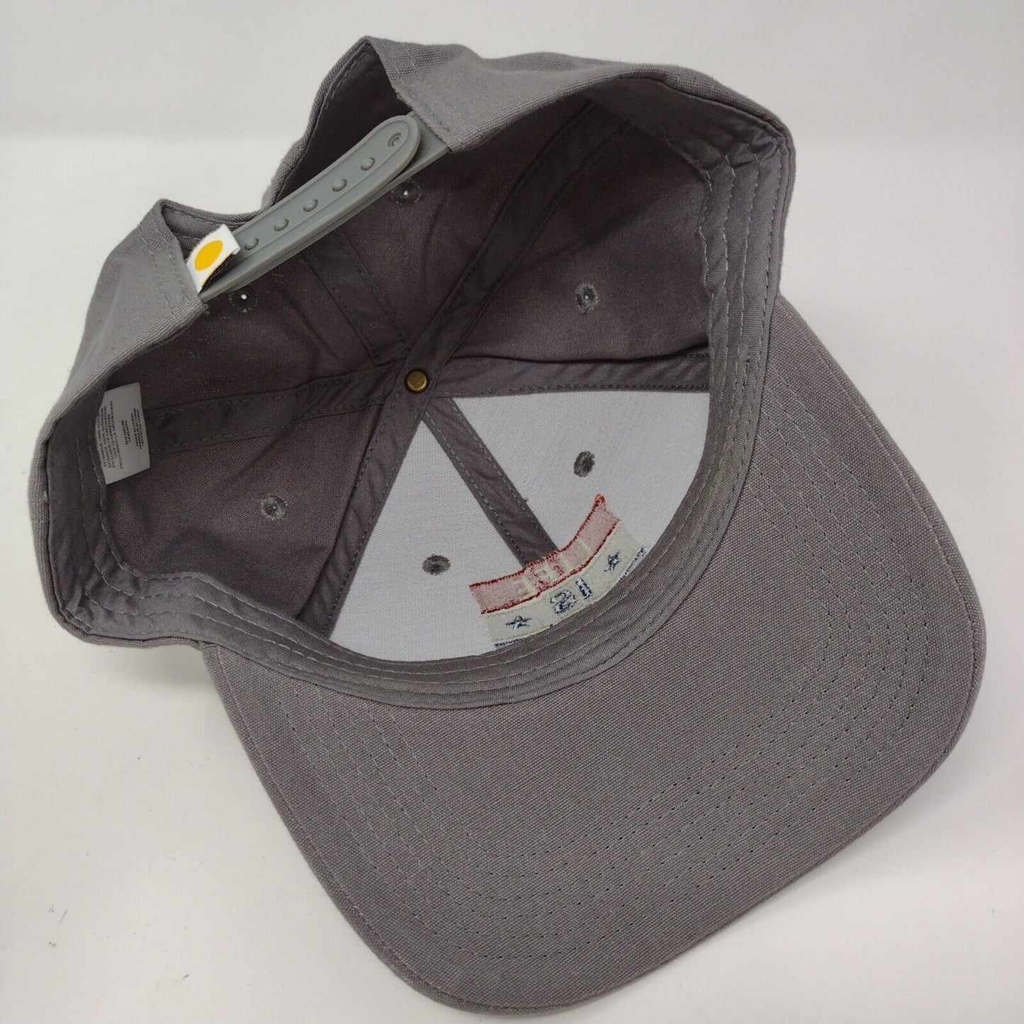 Life Is Good Snapback Hat Gray OSFA Adjustable Embroidered 6 Panel