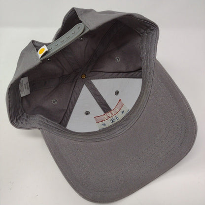 Life Is Good Snapback Hat Gray OSFA Adjustable Embroidered 6 Panel
