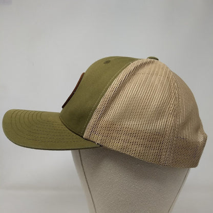 Maple Leaf Leather Patch Snapback Trucker Hat Multi OSFA Mesh Back