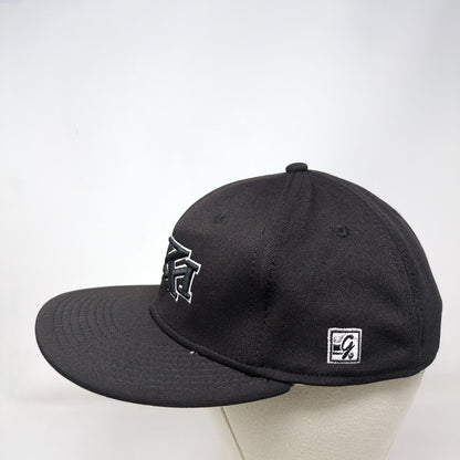 The Game Fitted Hat Black Medium Embroidered Monogram Vent Holes