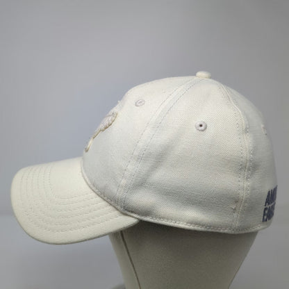 American Eagle Outfitters Baseball Cap White XL Fitted Embroidered Eagle Hat