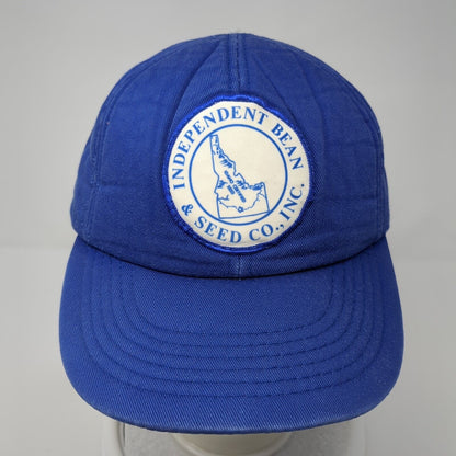 Independent Bean & Seed Co. Inc Snapback Hat Blue One Size Adjustable 6 Panel