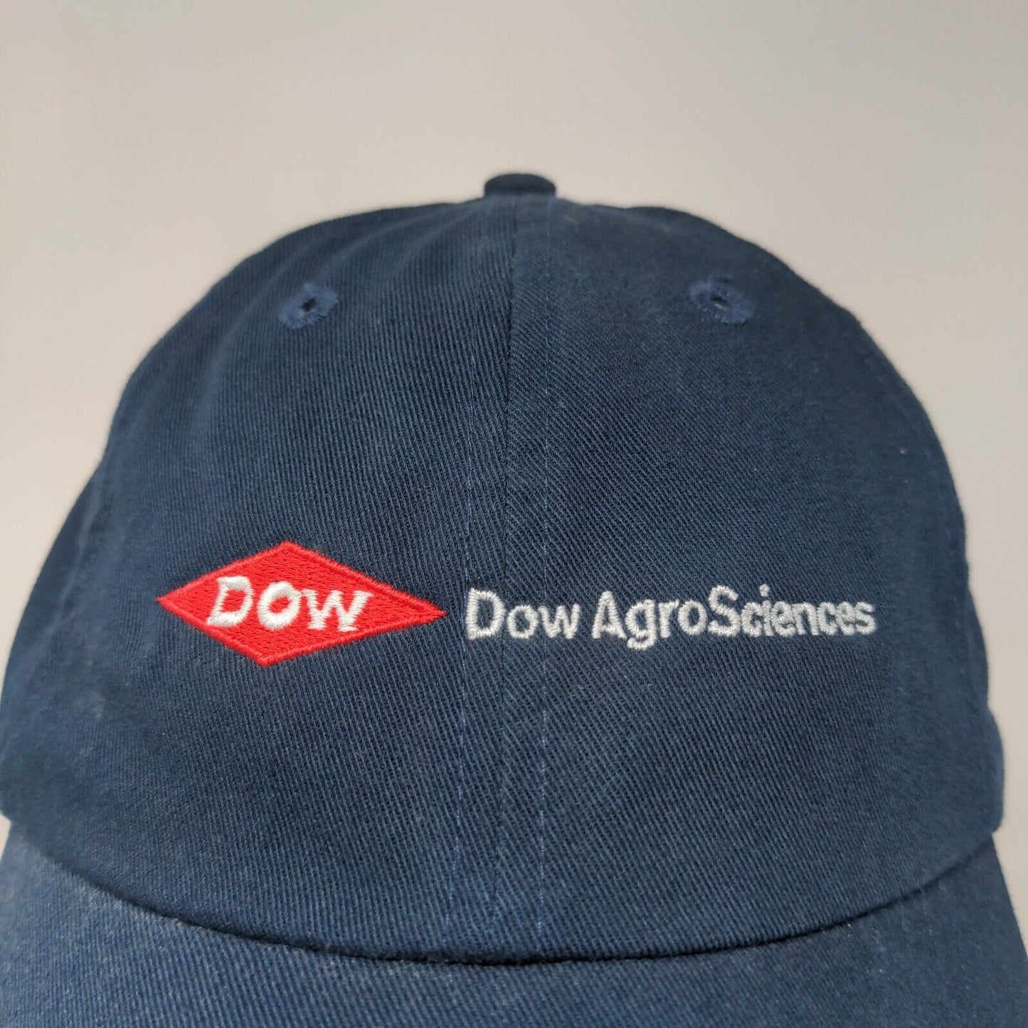 DOW Agrosciences Men's Slideback Hat Blue Adjustable Embroidered Logo Cotton