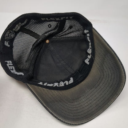 No Bad Ideas Baseball Cap Black One Size Mesh Grid Hidden Pocket Flexfit Hat