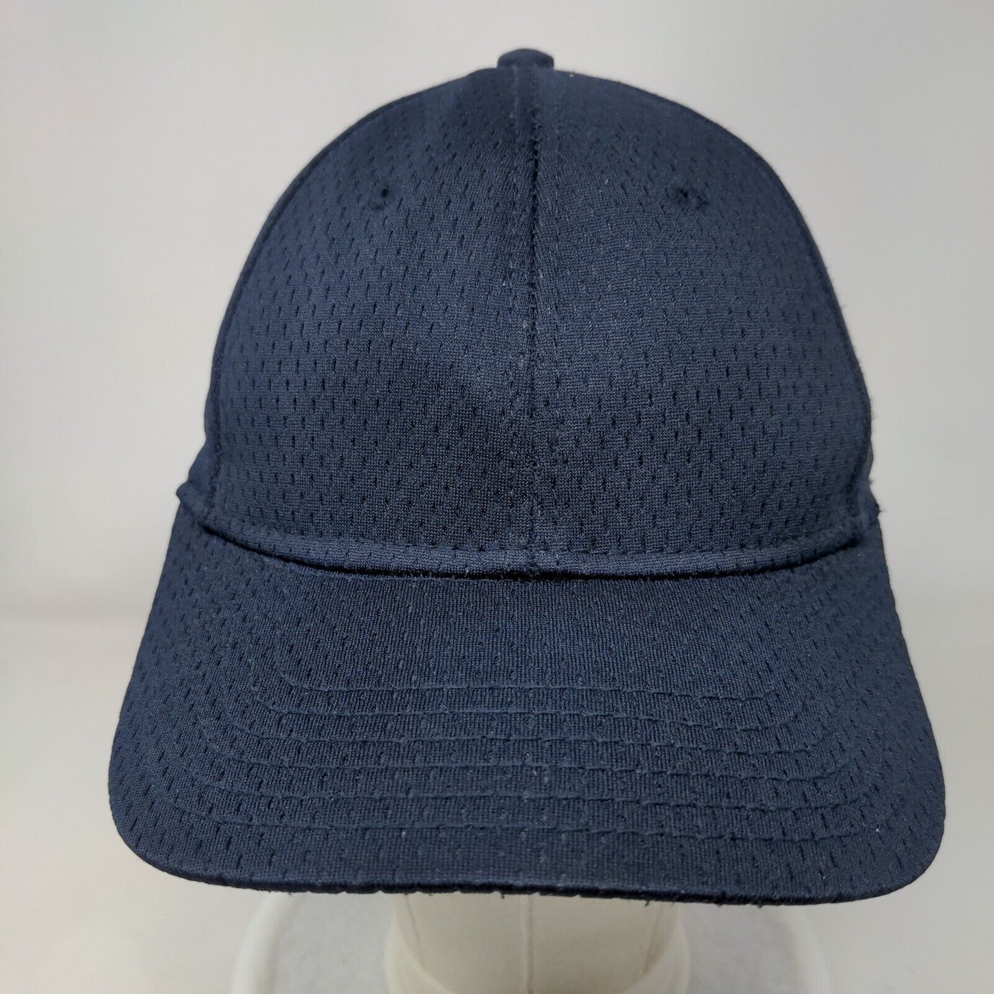 Otto Strapback Hat Blue OSFM Adjustable Solid Mesh Vent Holes Blank