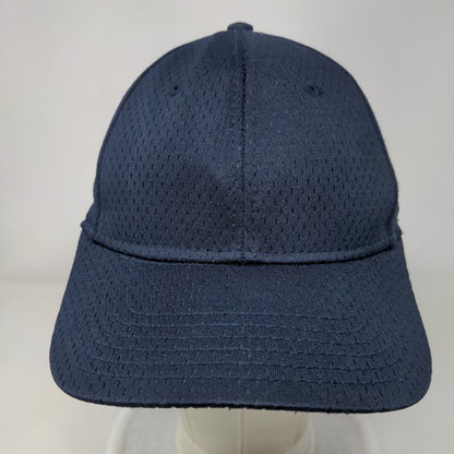 Otto Strapback Hat Blue OSFM Adjustable Solid Mesh Vent Holes Blank