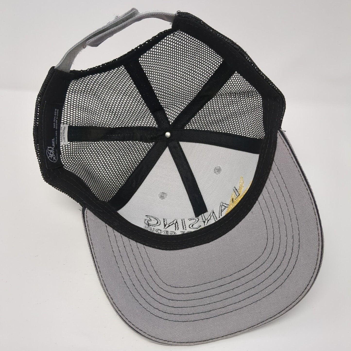 Lansing Trade Group Idaho Strapback Trucker Hat Gray OS Adjustable Mesh Back