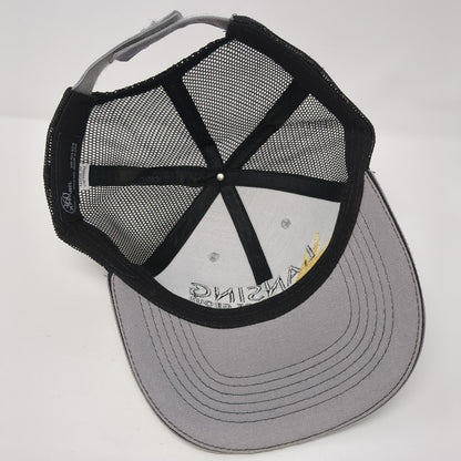 Lansing Trade Group Idaho Strapback Trucker Hat Gray OS Adjustable Mesh Back