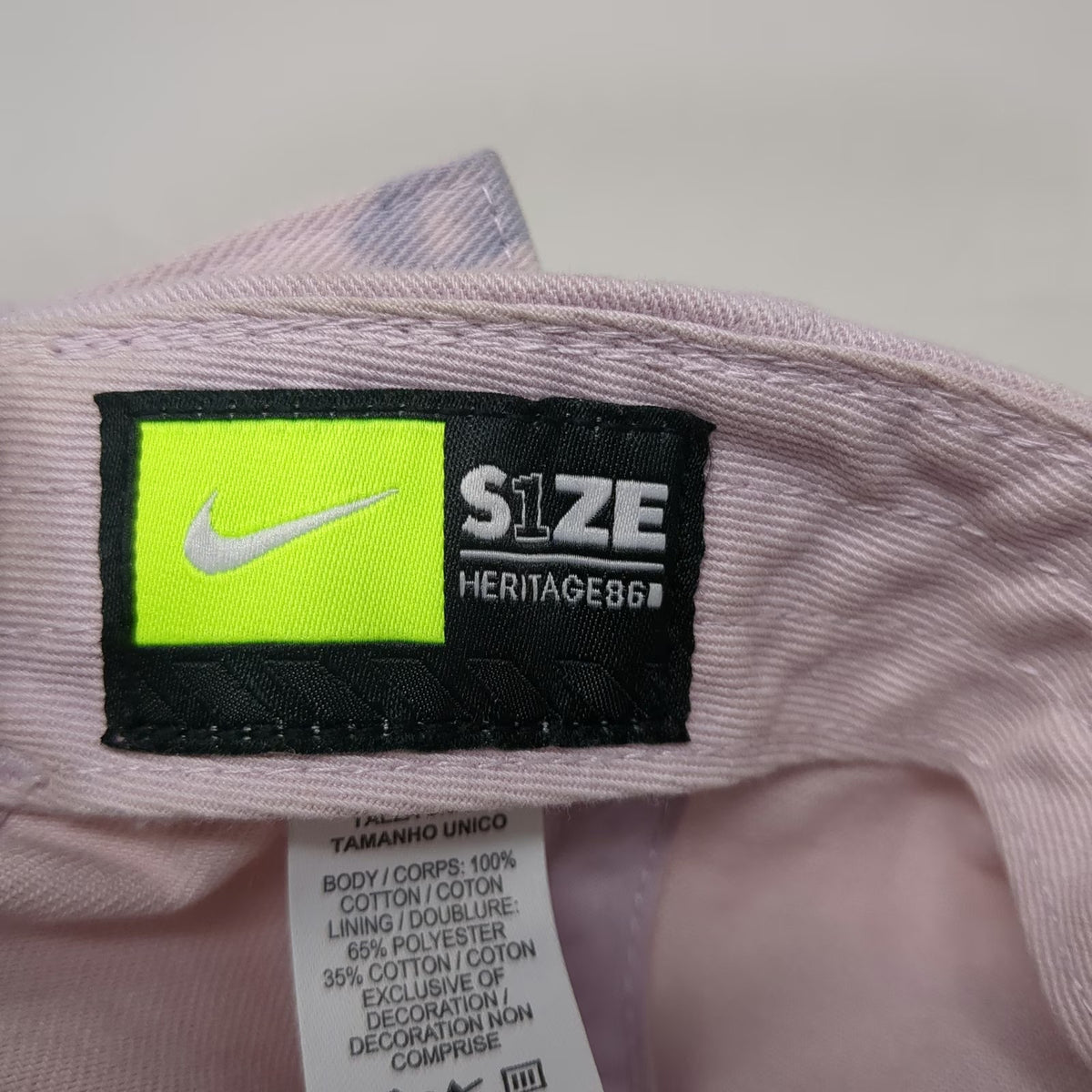 Nike Baseball Cap Pink One Size Heritage86 Slideback Swoosh Adjustable Logo Hat