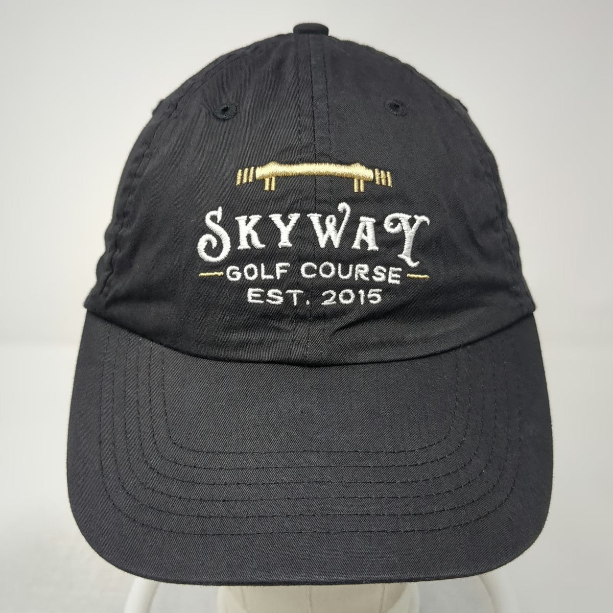 Ouray Baseball Cap Black One Size Skyway Bridge Golf Course Strapback Hat