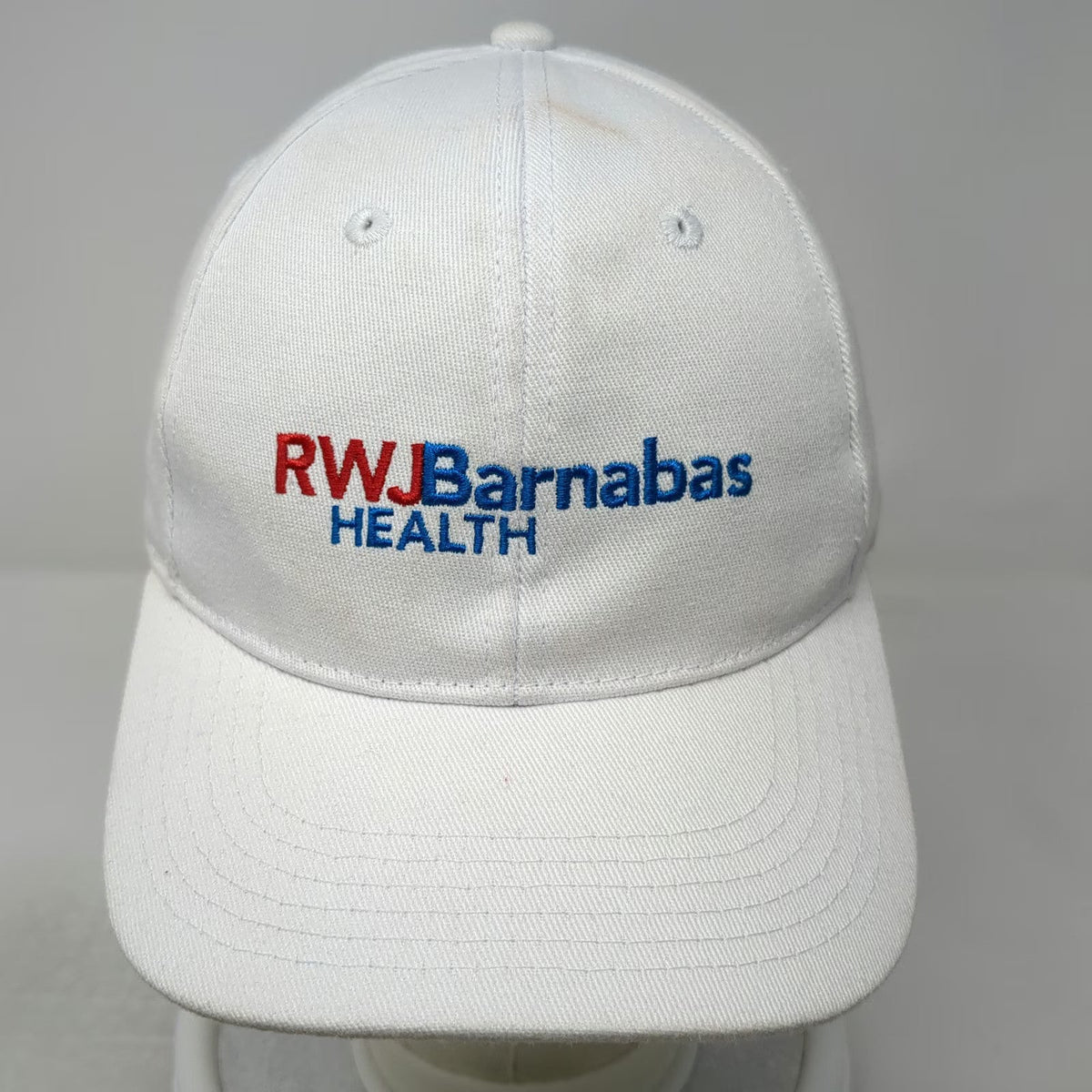 RWJBarnabas Health Medical White Baseball Cap One Size Strapback Cotton Hat