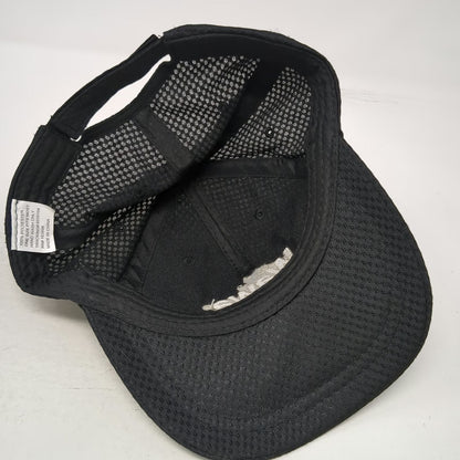 Wawa Baseball Cap Black One Size Logo Performance Mesh Strapback Curved Brim Hat