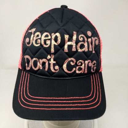 Jeep Hair Don't Care Snapback Trucker Hat Multi OSFA Quilted Mesh Back
