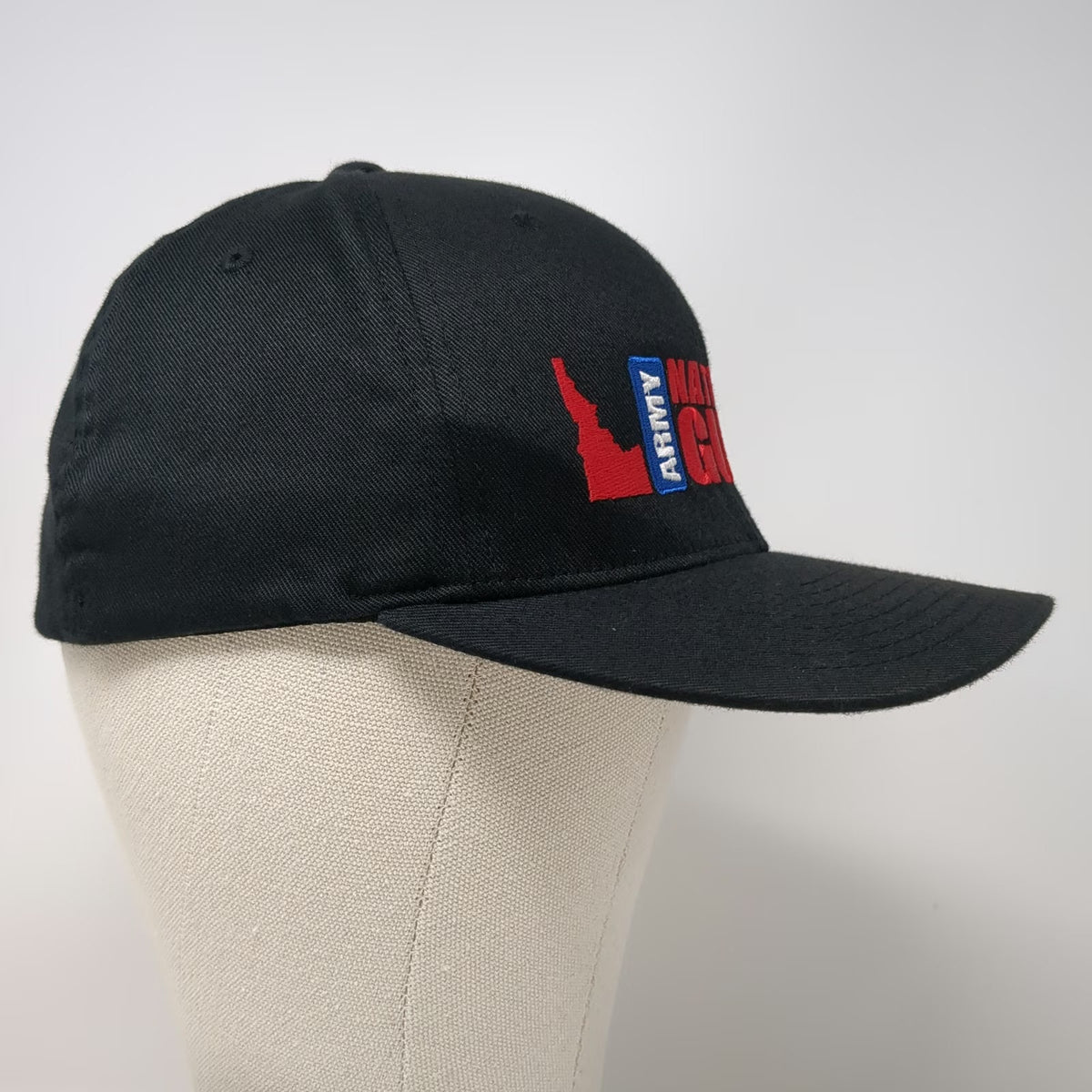 Port Authority Baseball Cap Black M Idaho Army National Guard Flexfit Hat State
