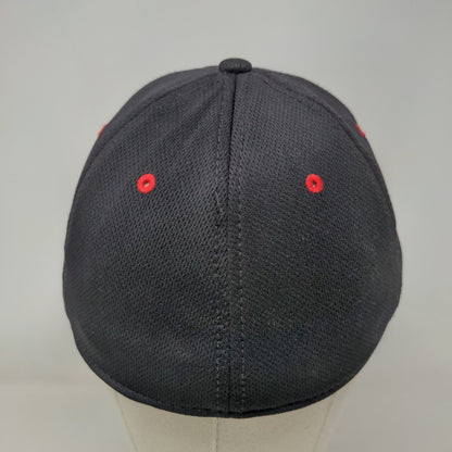 NW Fitted Hat Black Small/Medium Embroidered Solid 6 Panel Otto Flex