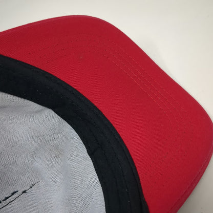 5 Panel Black Red Hat OSFM Oh Deer Reindeer Antlers Christmas Holiday Graphic