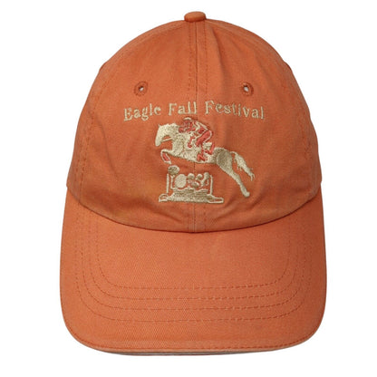 Eagle Fall Festival Slideback Hat Orange One Size 6 Panel Faded Glory
