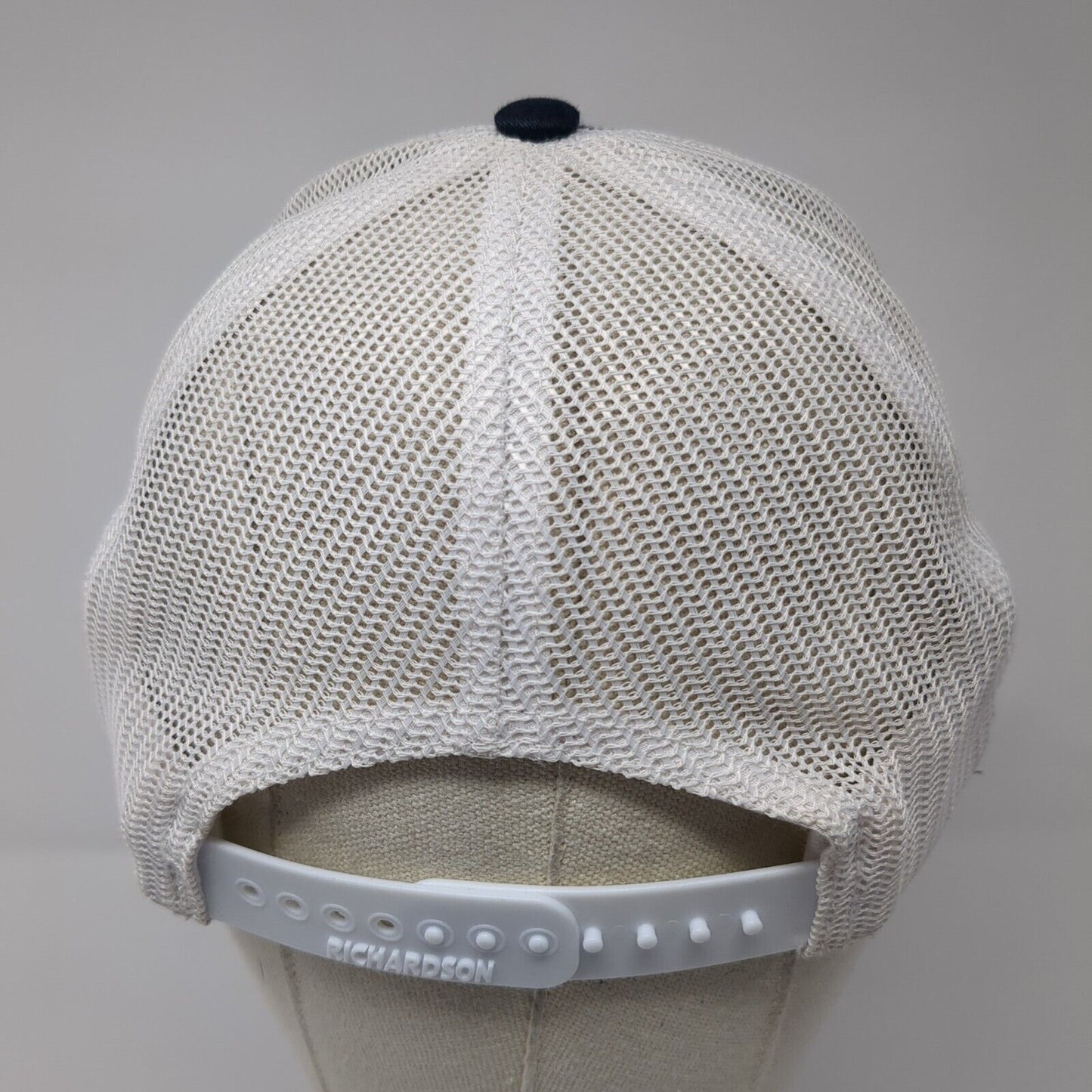 Dayville Mercantile Patch Snapback Trucker Hat Blue One Size Mesh Back