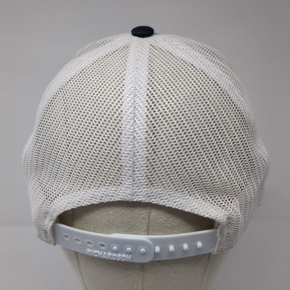 Dayville Mercantile Patch Snapback Trucker Hat Blue One Size Mesh Back