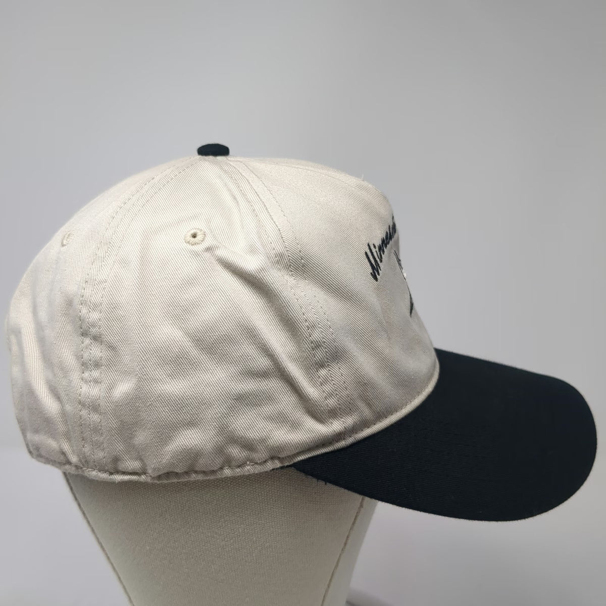 Minnesota Vikings NFL '47 5 Panel Beige Black One Size Snapback Hat Script Logo