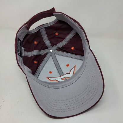 Captivating Headwear Men's Strapback Hat Red Embroidered Virginita Tech VT Logo