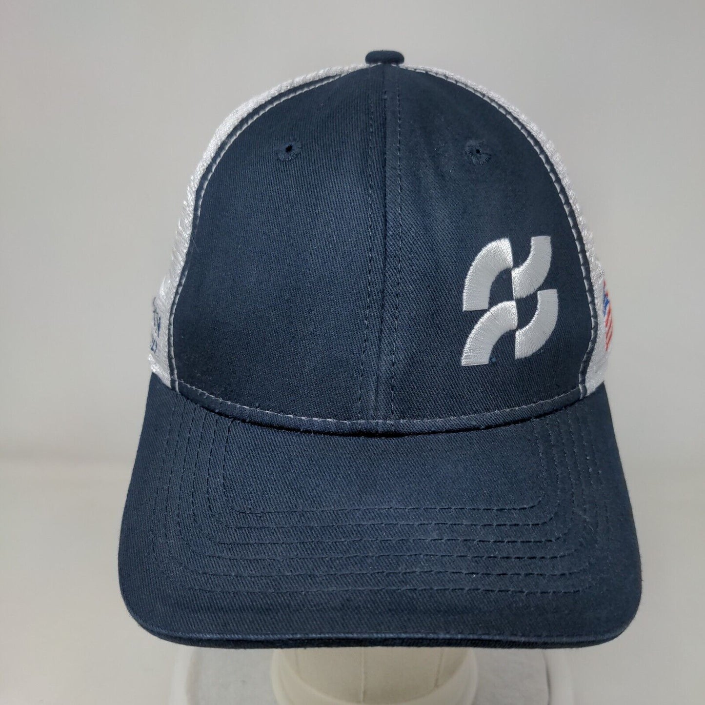 Ferguson Facilities Supply Strapback Trucker Hat Blue One Size Embroidered
