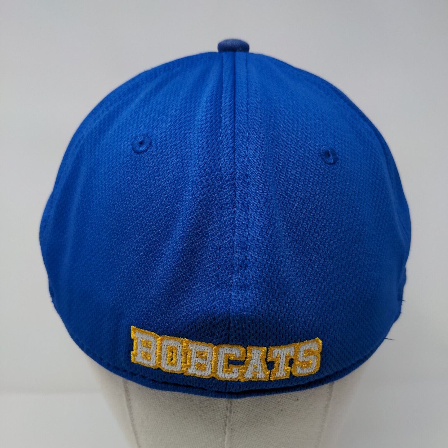Letter A Bobcats Fitted Hat Blue M/L Embroidered Dome A-Flex 6 Panel