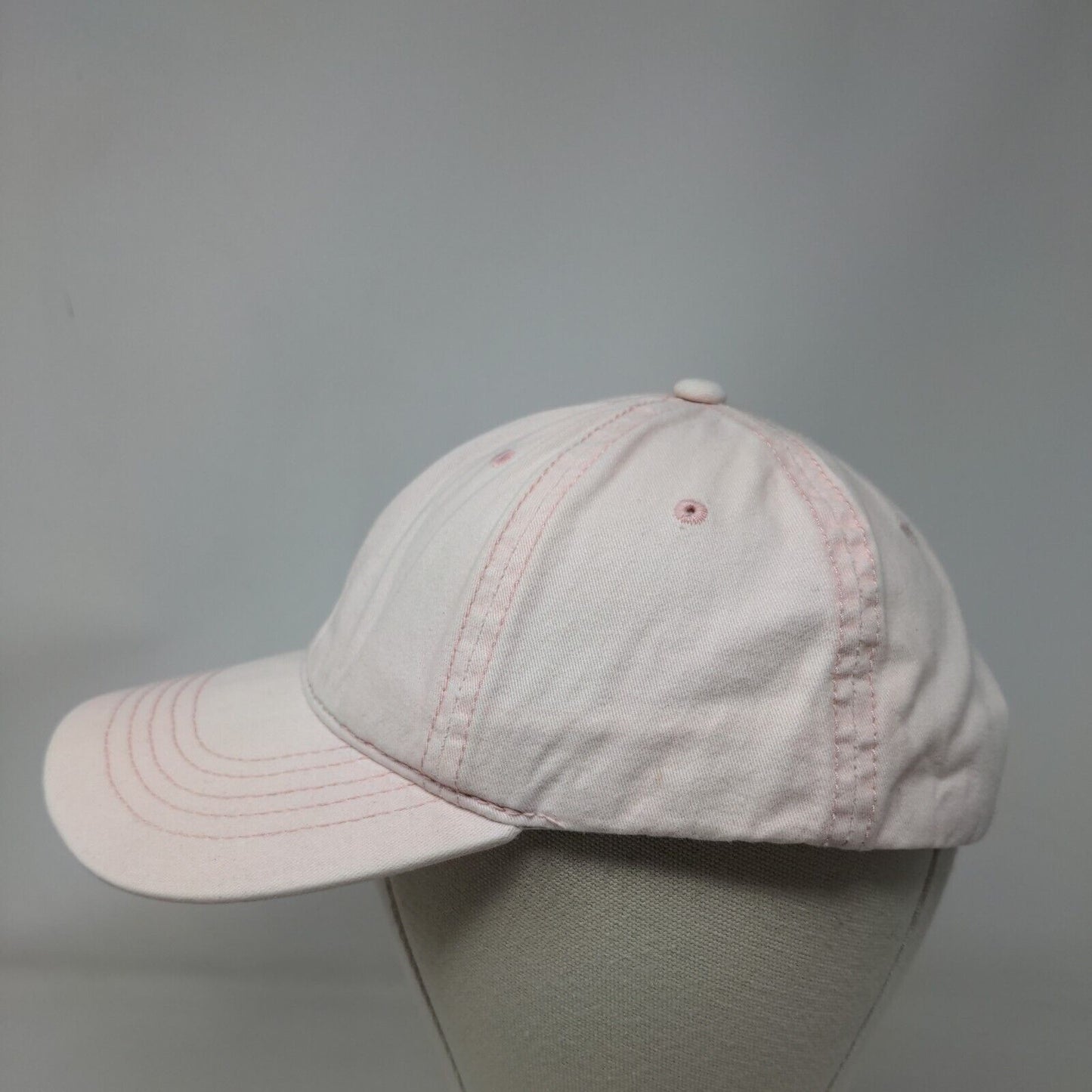 Unbranded Slideback Hat Pink OSFM Adjustable Vented Holes 6 Panel Blank