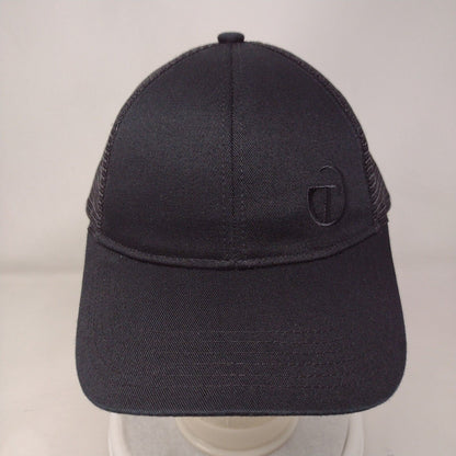 Port Authority Strapback Trucker Hat Black One Size Adjustable Mesh Back 6 Panel