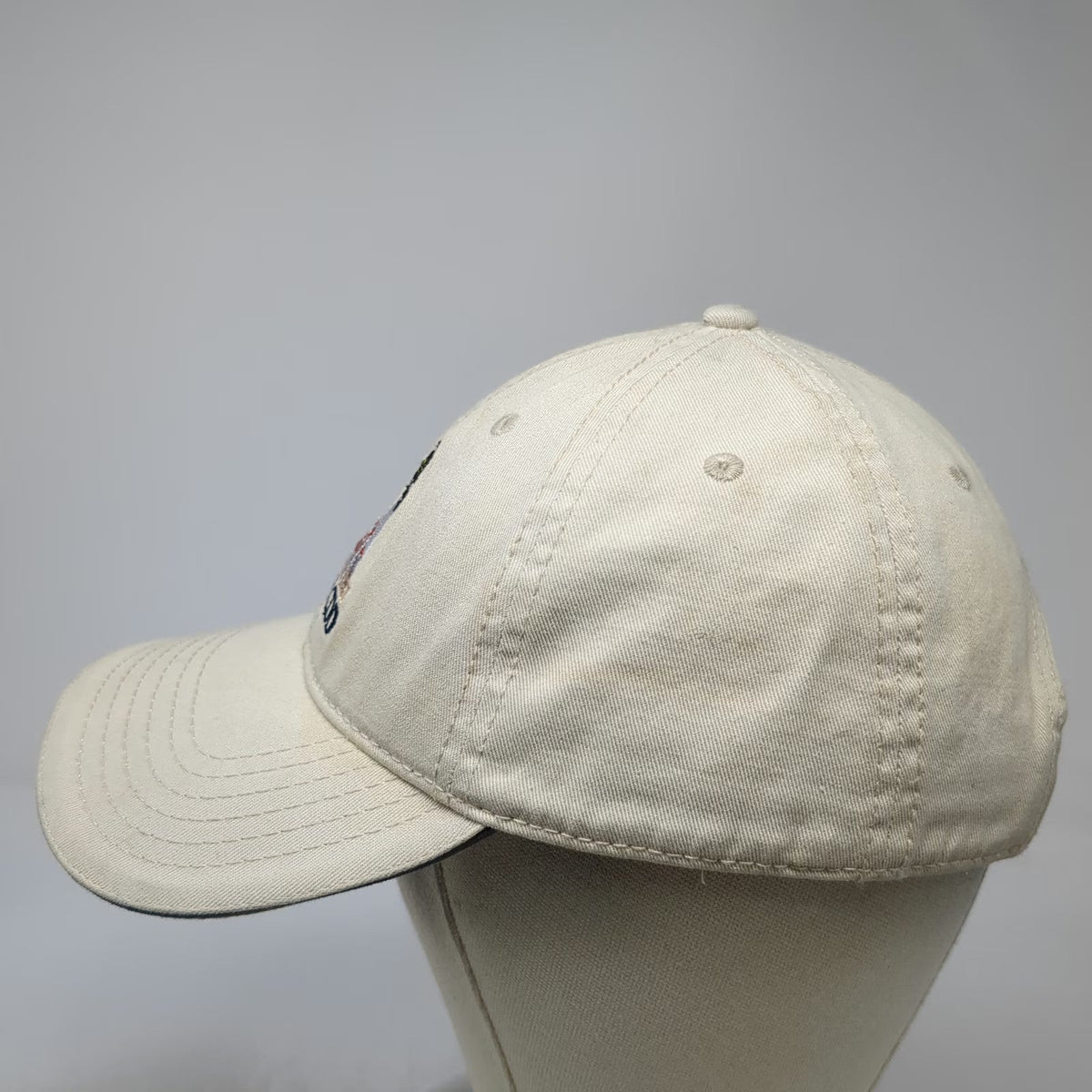 Beige Baseball Cap One Size Cape Cod Lighthouse Embroidered Strapback Cotton Hat