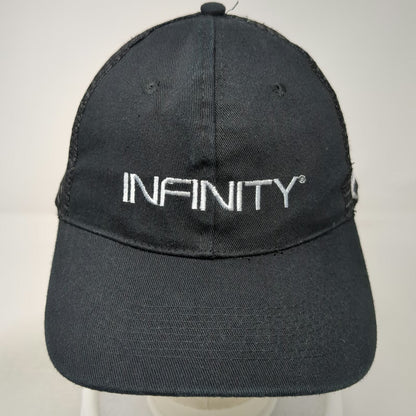 Infinity Lowe's Logo Black Trucker Hat One Size White Mesh Snapback Corporate