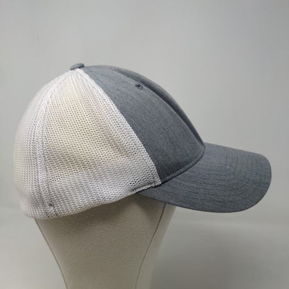 Richardson Men's Fitted Mesh Back Hat Gray Size L/XL Embroidered Mountain Life