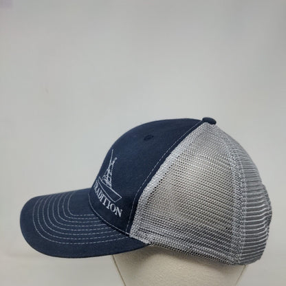 Tradition Snapback Mesh Back Trucker Hat Blue One Size Colorblock