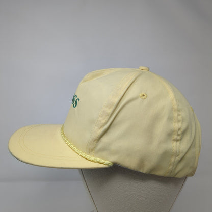 Class Slideback Rope Hat Yellow OSFA Adjustable Leather Strap K-Products