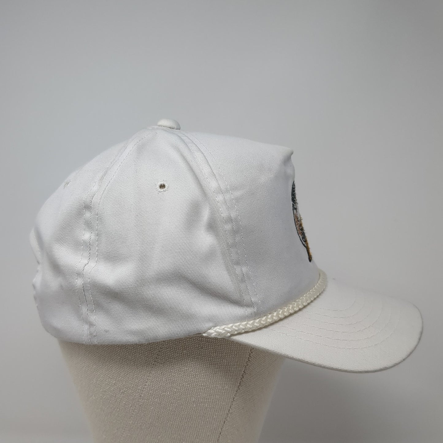 Crescent City Snapback Hat White One Size Adjustable Embroidered Rope Young An