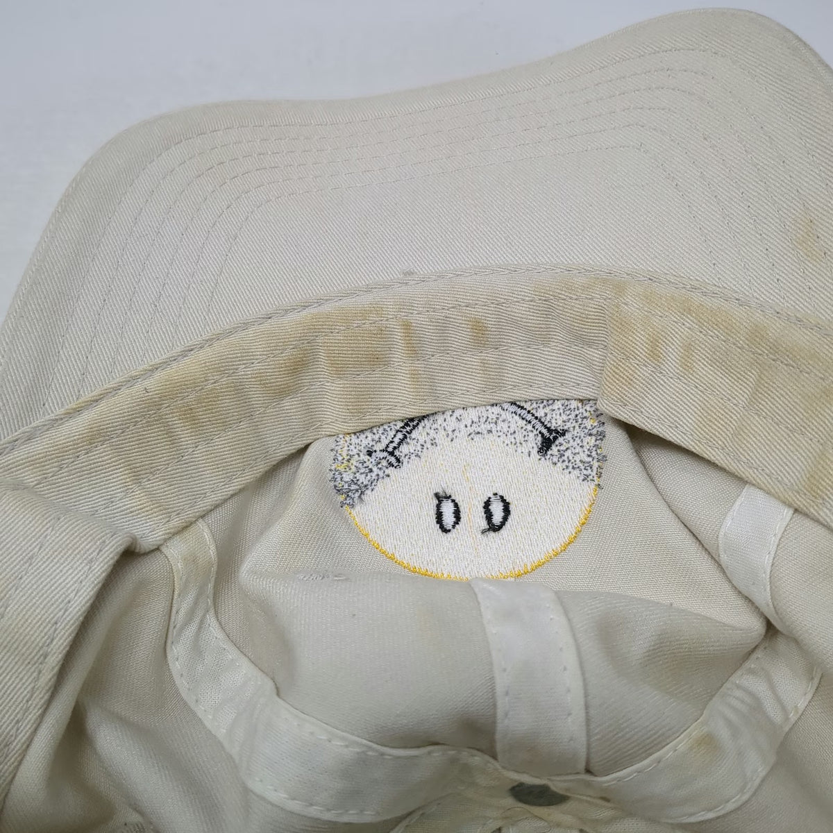 Jeep Baseball Cap Beige One Size Bearded Smiley Face Adjustable Strapback Hat
