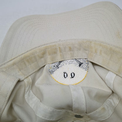 Jeep Baseball Cap Beige One Size Bearded Smiley Face Adjustable Strapback Hat