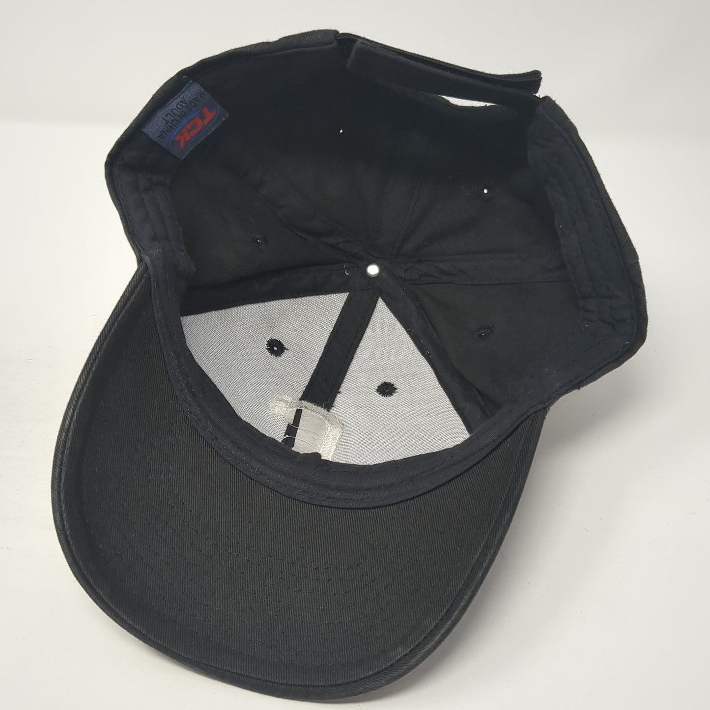Letter C Strapback Hat Black One Size Adjustable Embroidered Solid TCK