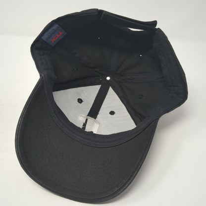 Letter C Strapback Hat Black One Size Adjustable Embroidered Solid TCK