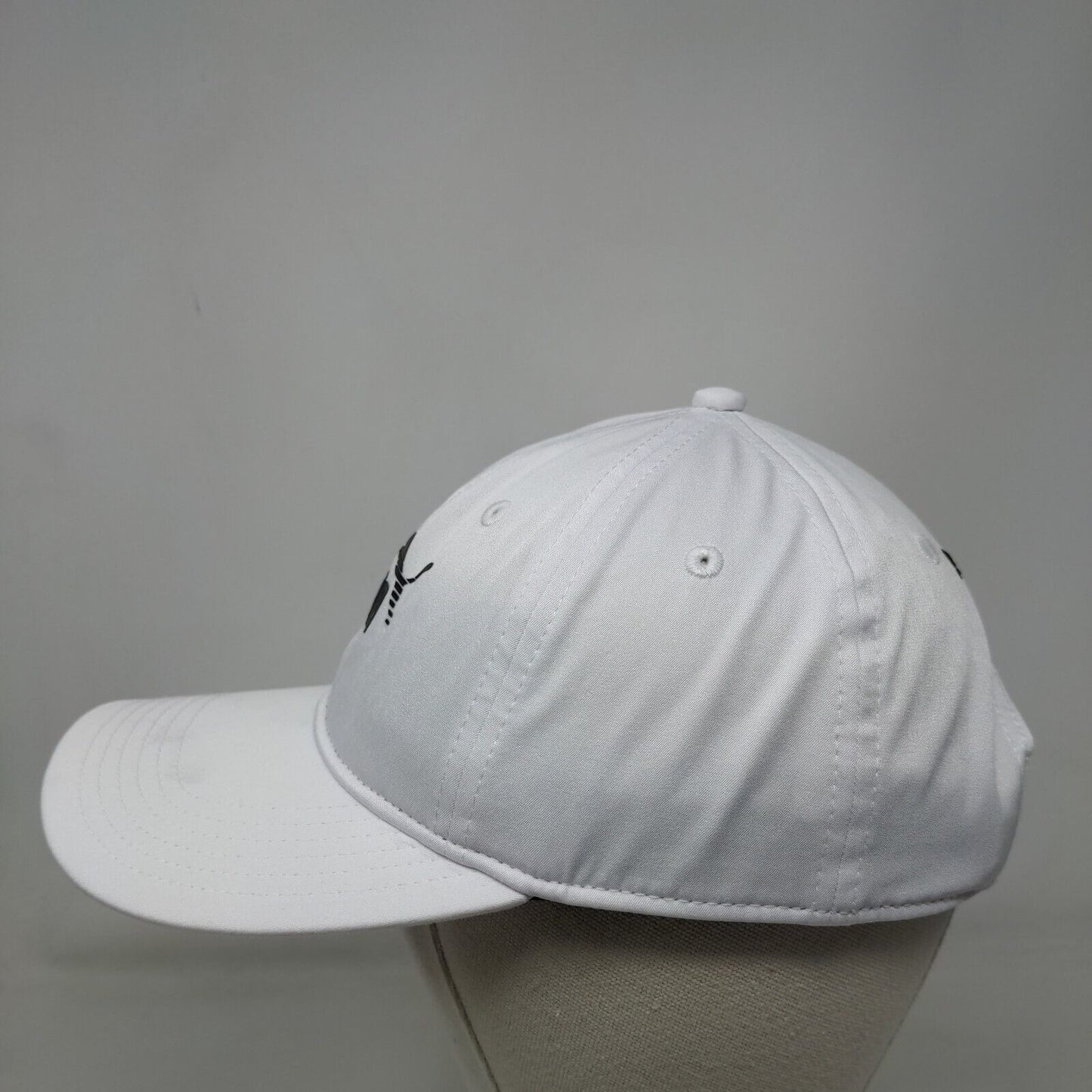 PUMA Strapback Hat White One Size Adjustable Embroidered Logo Vented Holes