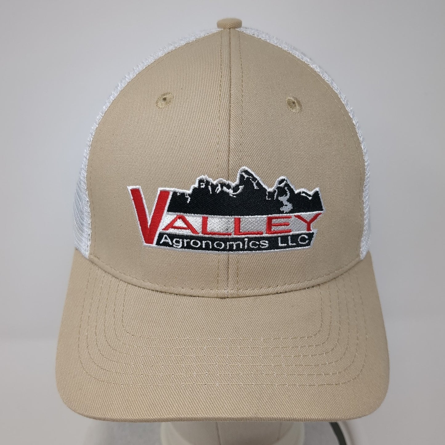 Valley Agronomics LLC Fitted Mesh Back Trucker Hat Brown XL Embroidered