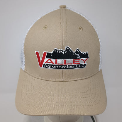 Valley Agronomics LLC Fitted Mesh Back Trucker Hat Brown XL Embroidered