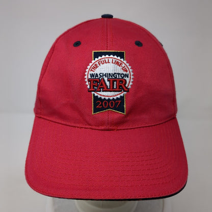 Washington Fair 2007 Strapback Hat Red One Size Adjustable Legacy