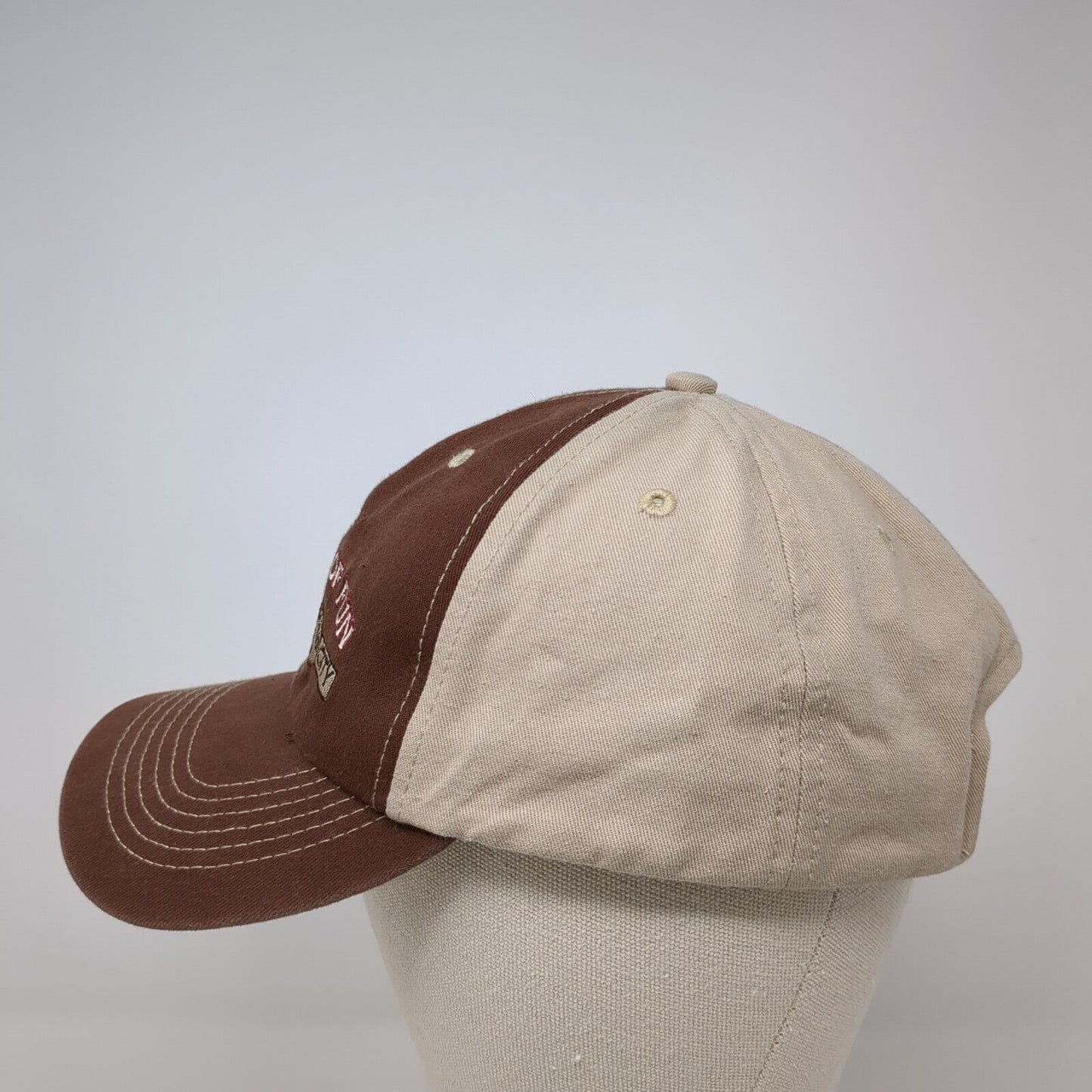 Worlds of Fun Kansas City Adult Strapback Hat Brown OS Adjustable Mesh Back