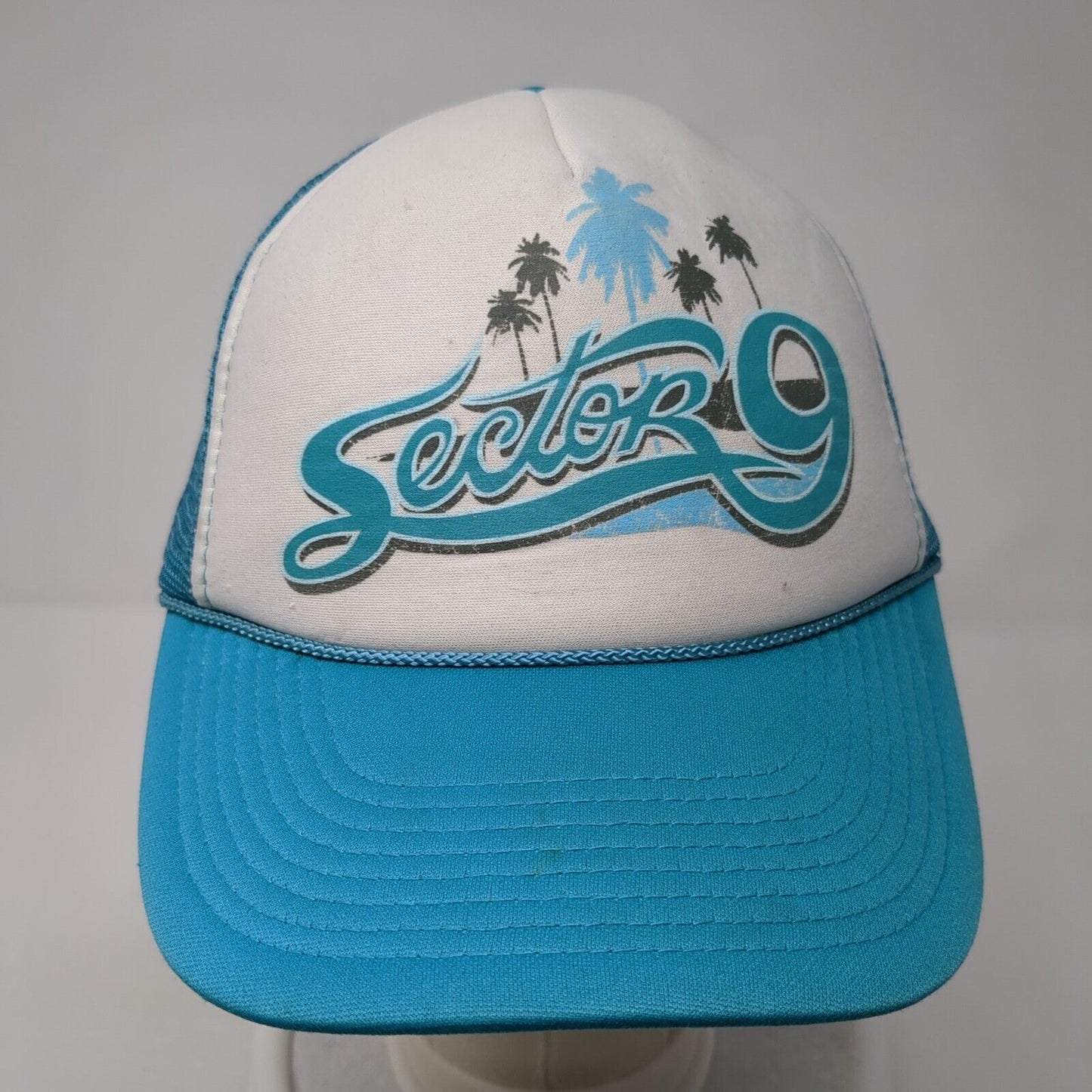 Sector 9 Snapback Rope Trucker Hat Blue One Size Mesh Back Adjustable